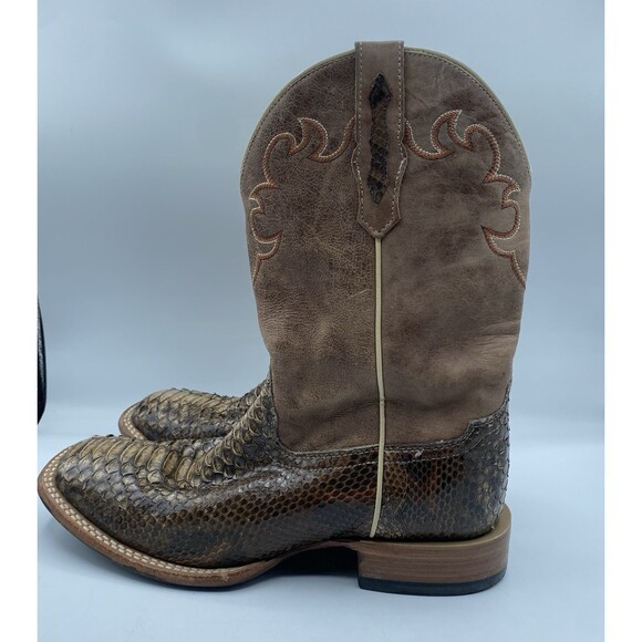 Cody James Western Boot Mens Men 10.5 D Exotic Pythons Brown Square Toe Cowboy main image 9